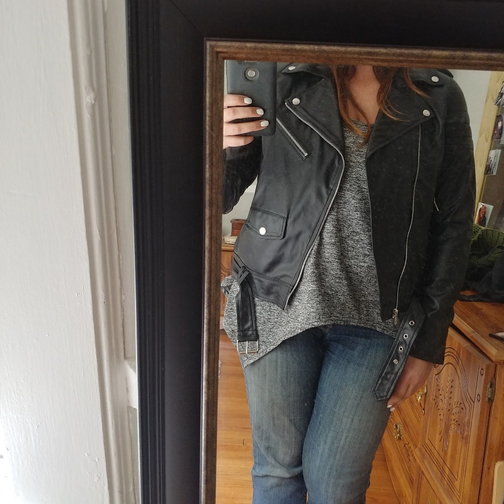 Majestic Leather Motorcycle Style Jacket L